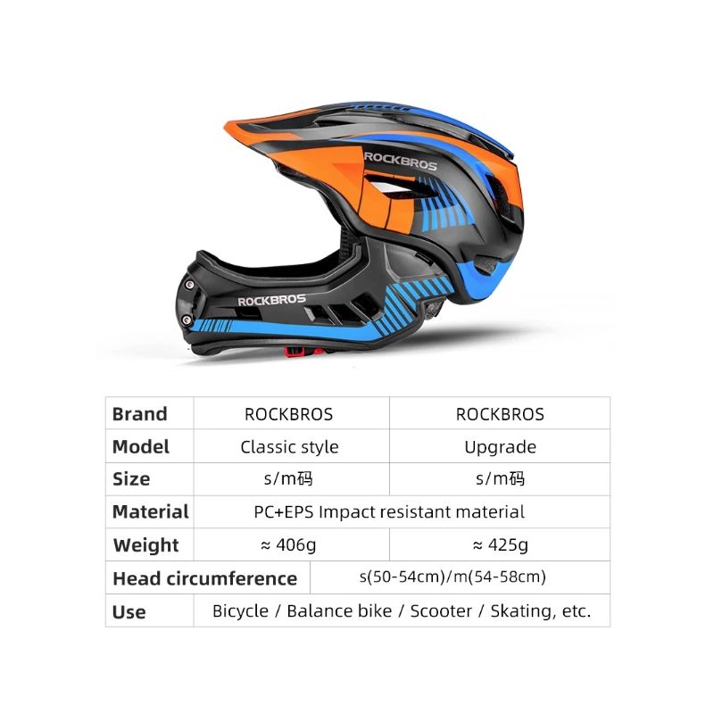 ROCKBROS casco da ciclismo per bambini design rimovibile struttura integrale modellata ventilazione traspirante attrezzatura protettiva per giovani ciclisti sport d'avventura