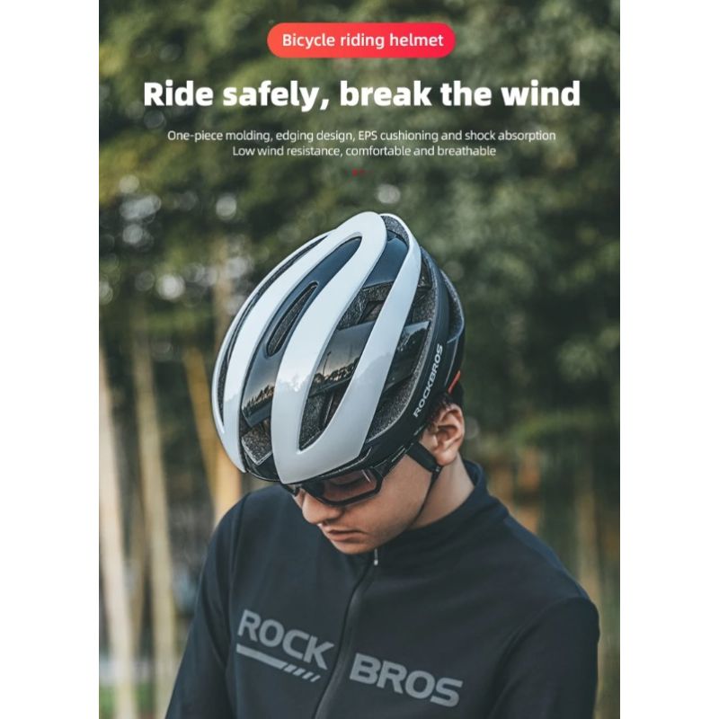 Casco ROCKBROS ultraleggero per bici da strada e MTB accessorio ciclistico elegante e confortevole con resistenza agli urti e tecnologia anti-sudore
