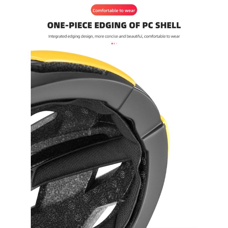 Casco ROCKBROS ultraleggero per bici da strada e MTB accessorio ciclistico elegante e confortevole con resistenza agli urti e tecnologia anti-sudore