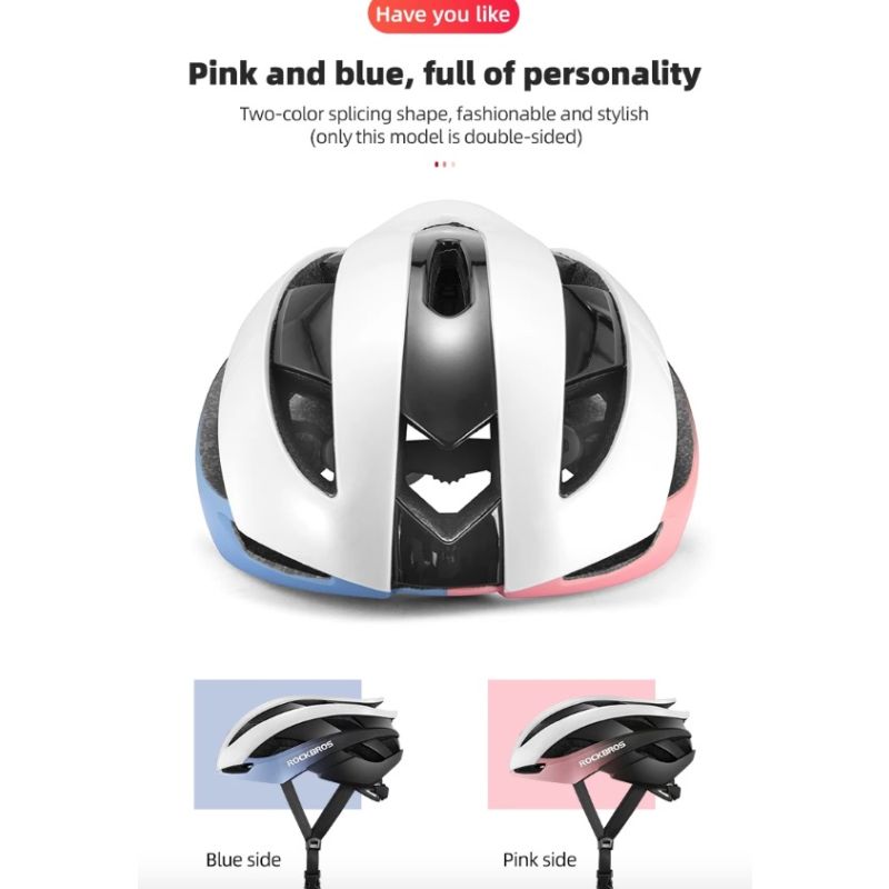Casco ROCKBROS ultraleggero per bici da strada e MTB accessorio ciclistico elegante e confortevole con resistenza agli urti e tecnologia anti-sudore