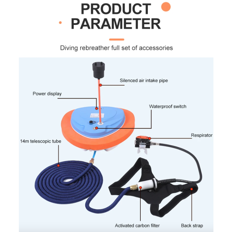 Ventilatore immersioni subacquee Z270 Z500 con regolatore respirazione ricaricabile attrezzatura snorkeling waterproof esplorazione marina fino a 10 metri durata batteria estesa