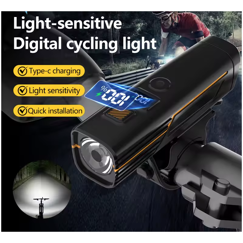 B9 Faro Bici MTB/Strada, Luce Anteriore Bicicletta LED XTE - Ricarica Type-C per la tua sicurezza!