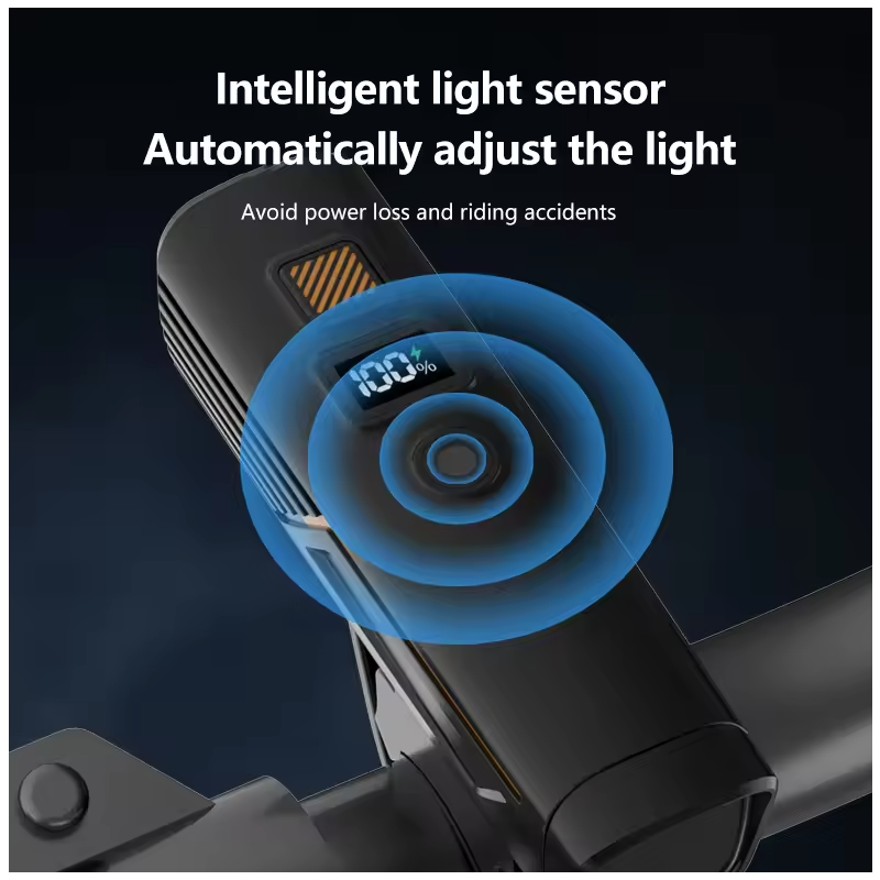 B9 Faro Bici MTB/Strada, Luce Anteriore Bicicletta LED XTE - Ricarica Type-C per la tua sicurezza!