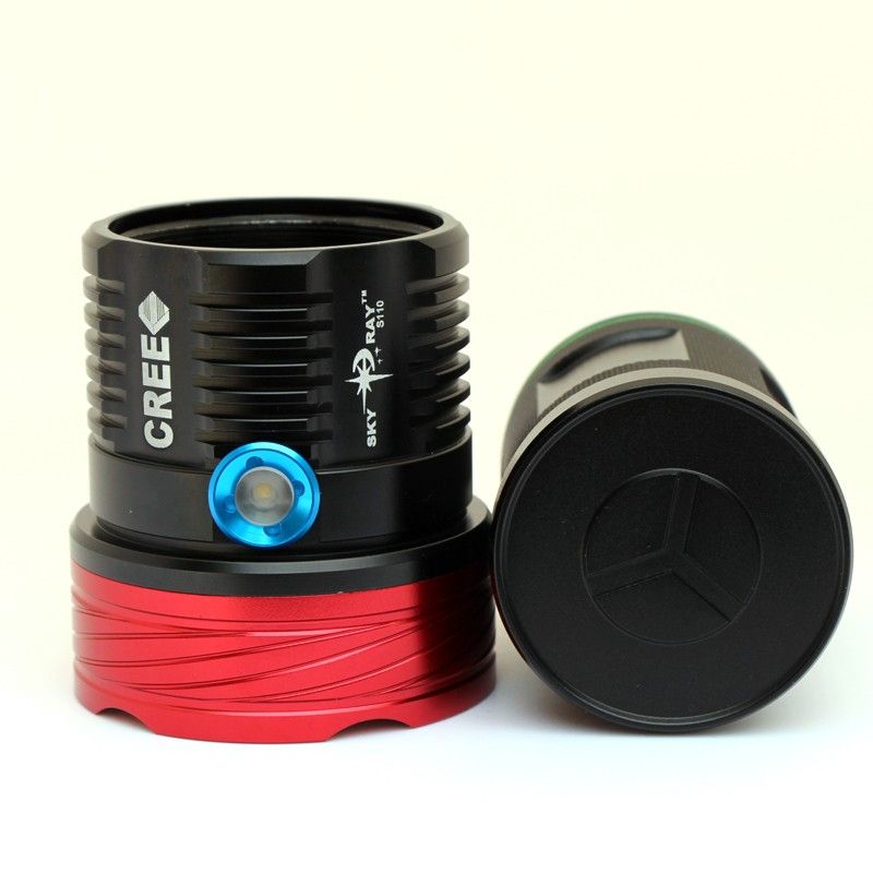 Torcia potente Sky Ray S110 10T6 10000 lumen LED torcia in lega di alluminio 6061t torcia impermeabile illuminazione portatile versatilità e robustezza offerte imperdibili