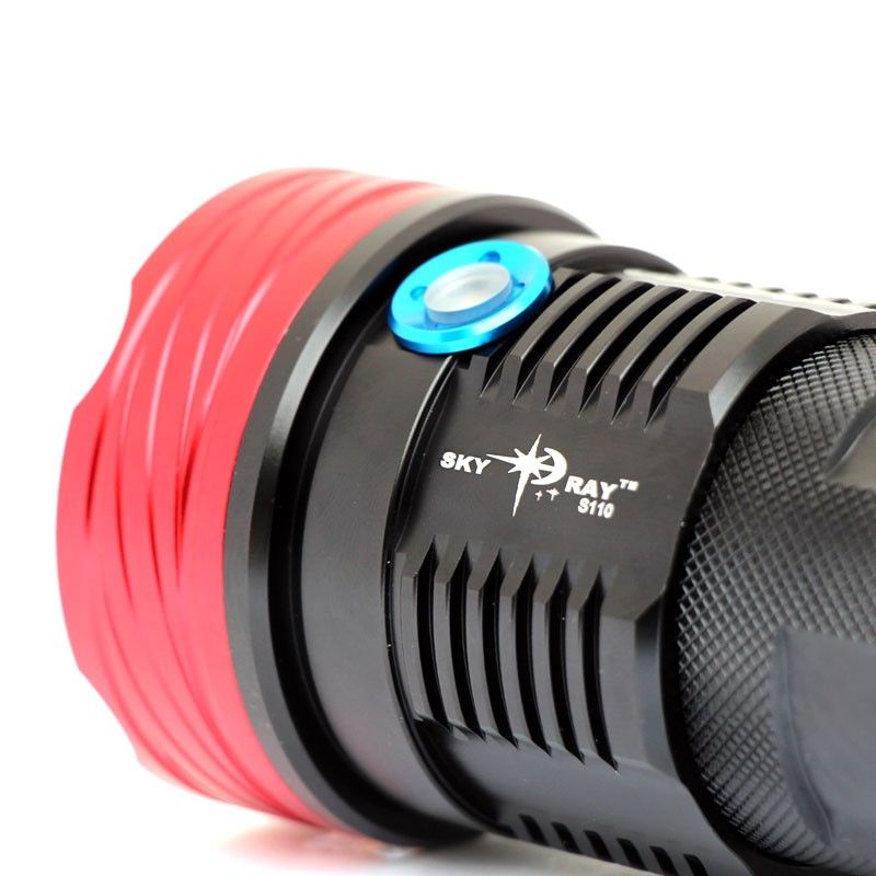 Torcia potente Sky Ray S110 10T6 10000 lumen LED torcia in lega di alluminio 6061t torcia impermeabile illuminazione portatile versatilità e robustezza offerte imperdibili
