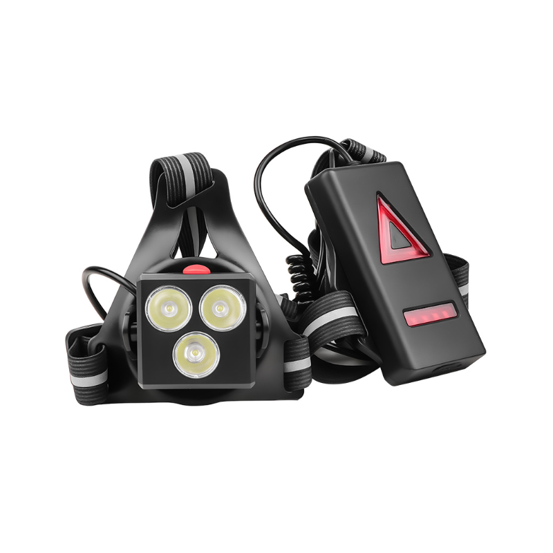 Luci Notturne Corsa LED Pettorale 500 Lumen, 90° Regolabile, Luce Avvertimento Posteriore, Impermeabile