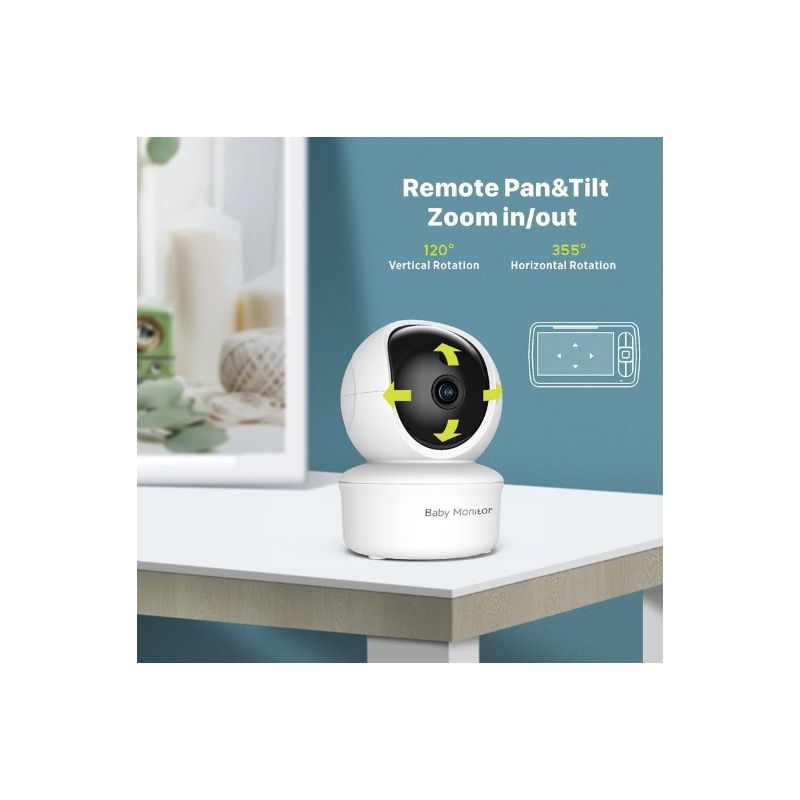 Scopri il Baby Monitor 5 Pollici con Fotocamera SM650 Monitor Video Portatile Alta Risoluzione 720P Connessione Wireless FHSS Audio Bidirezionale Batteria a Lunga Durata Cura del Bambino