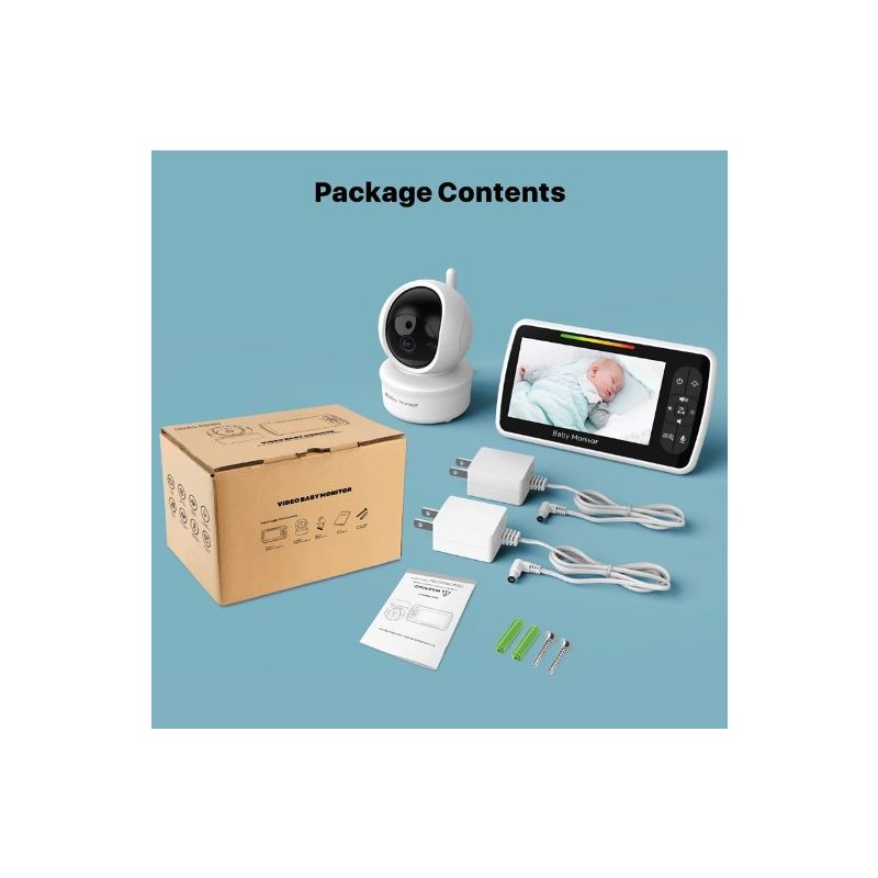 Scopri il Baby Monitor 5 Pollici con Fotocamera SM650 Monitor Video Portatile Alta Risoluzione 720P Connessione Wireless FHSS Audio Bidirezionale Batteria a Lunga Durata Cura del Bambino
