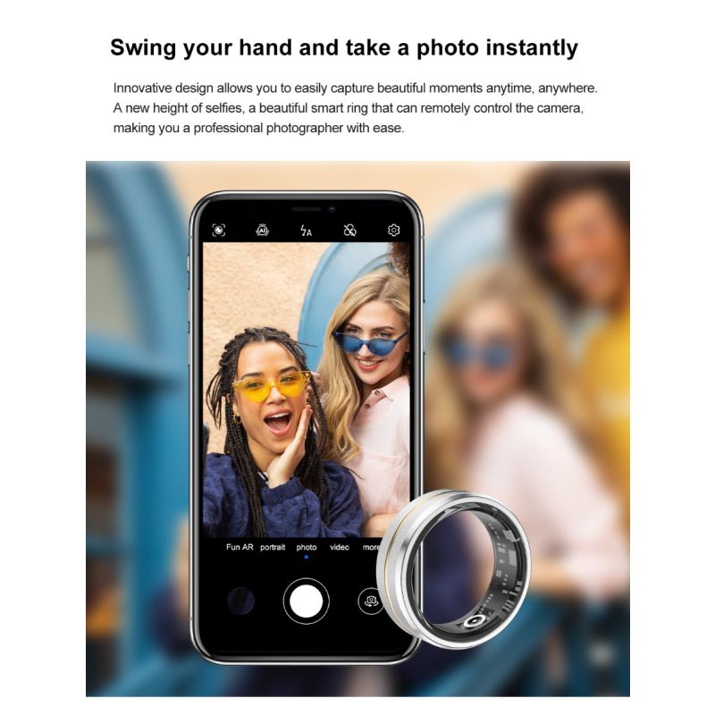 Scopri l'Anello intelligente multifunzionale tecnologia indossabile per monitoraggio salute frequenza cardiaca ossigeno nel sangue qualità del sonno accessorio elegante per appassionati fitness