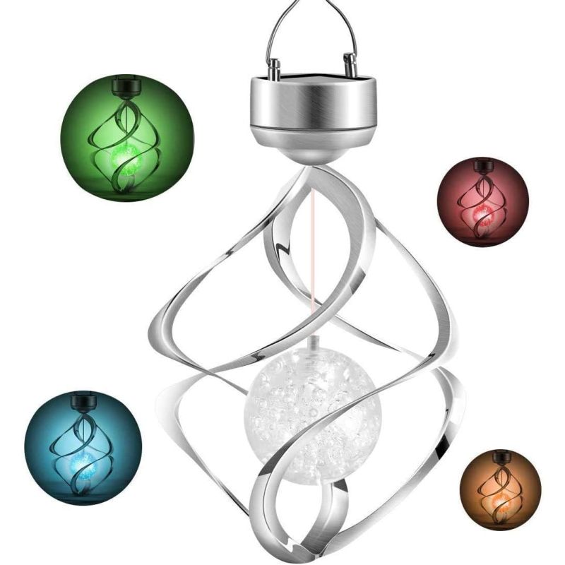 Luci Solari Decorazioni da Giardino LED Cambio Colore Campanelli Eolici Impermeabili Atmosfera Tranquilla Design Durevole per Feste in Giardino