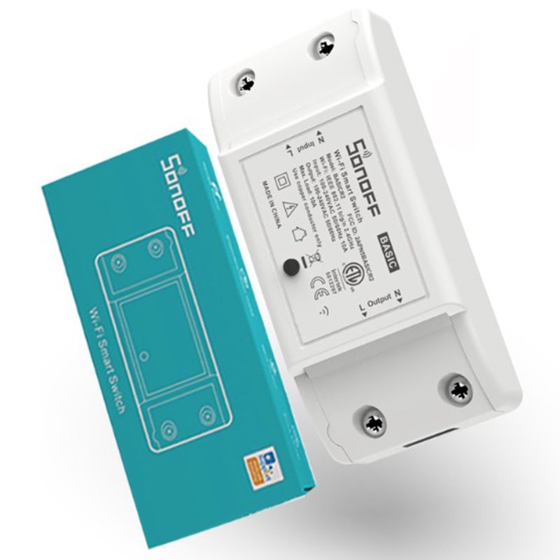 SONOFF Basic R2 Modulo Interruttore Wifi Controllo Remoto e Timer per Casa Intelligente Compatibile con Alexa Google Assistant e App eWeLink per Automazione Domestica