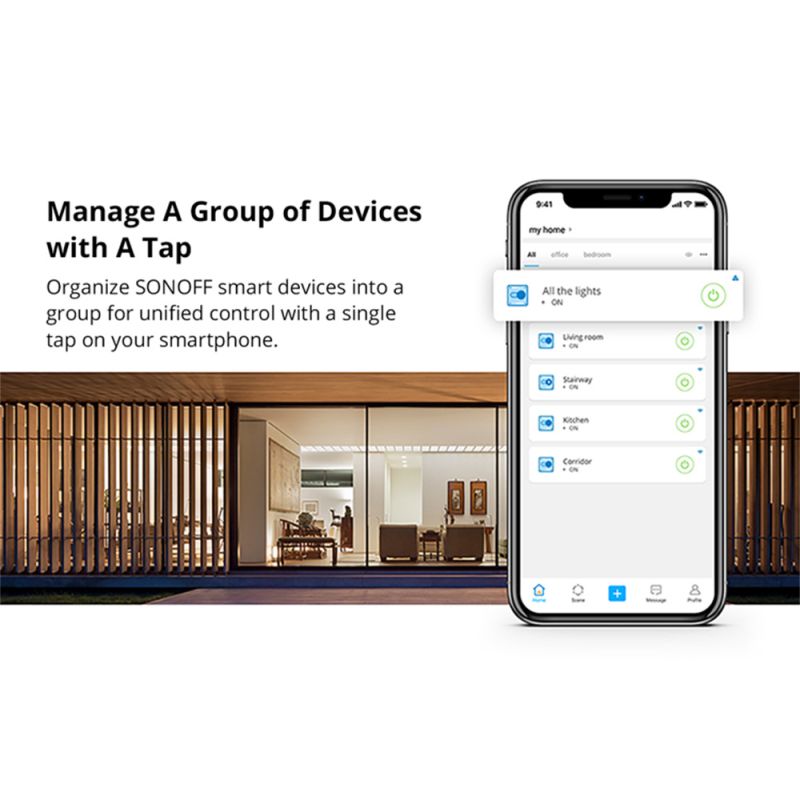 SONOFF Basic R2 Modulo Interruttore Wifi Controllo Remoto e Timer per Casa Intelligente Compatibile con Alexa Google Assistant e App eWeLink per Automazione Domestica