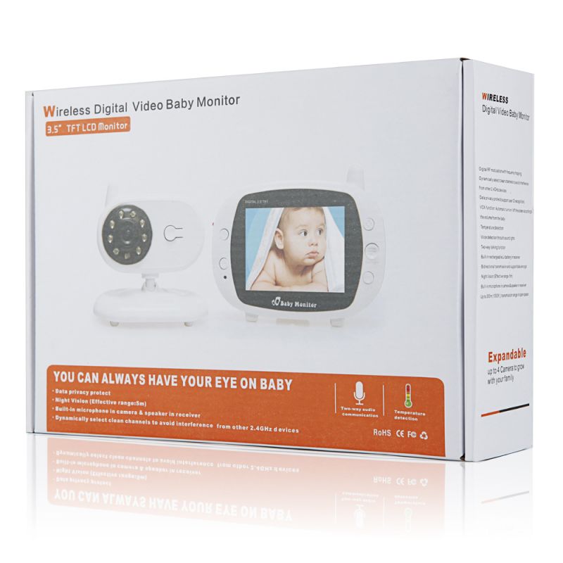 Baby Monitor Video Senza Fili SP850 Schermo LCD 35 Pollici Audio Bidirezionale Genitorialità Moderna Visione Notturna Monitoraggio Remoto Sicurezza Bambino Design Compatto
