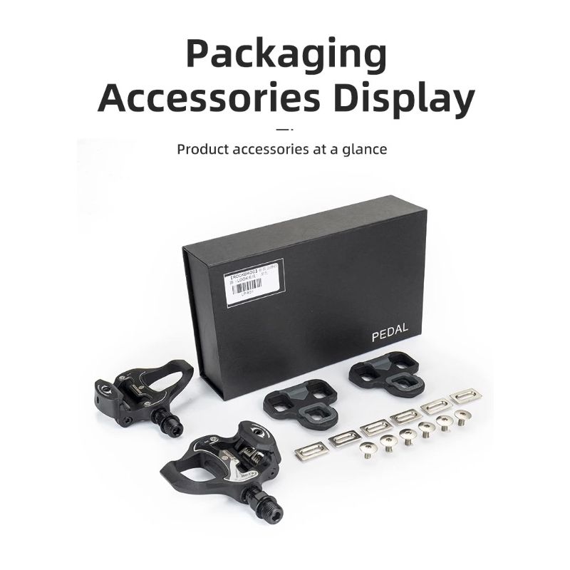 Pedali Autobloccanti ROCKBROS SPD-SL Ultraleggeri Bici da Strada Lega di Alluminio Ciclismo Leggero Stabilità Migliorata Efficienza per Lunghe Distanze Assale in Acciaio Cromoly