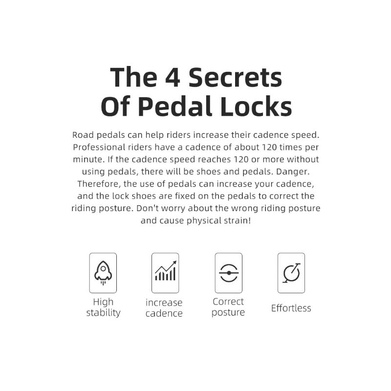 Pedali Autobloccanti ROCKBROS SPD-SL Ultraleggeri Bici da Strada Lega di Alluminio Ciclismo Leggero Stabilità Migliorata Efficienza per Lunghe Distanze Assale in Acciaio Cromoly