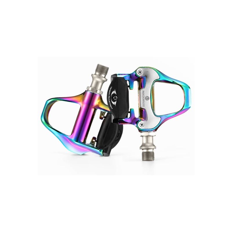 Pedali Autobloccanti ROCKBROS SPD-SL Ultraleggeri Bici da Strada Lega di Alluminio Ciclismo Leggero Stabilità Migliorata Efficienza per Lunghe Distanze Assale in Acciaio Cromoly