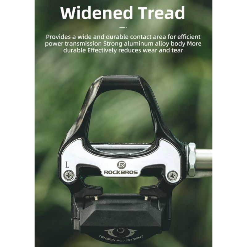Pedali Autobloccanti ROCKBROS SPD-SL Ultraleggeri Bici da Strada Lega di Alluminio Ciclismo Leggero Stabilità Migliorata Efficienza per Lunghe Distanze Assale in Acciaio Cromoly