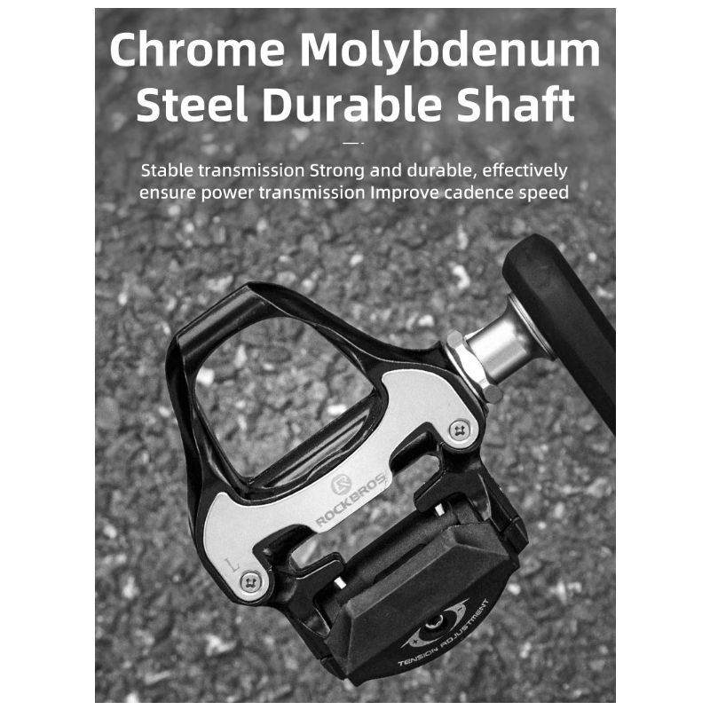 Pedali Autobloccanti ROCKBROS SPD-SL Ultraleggeri Bici da Strada Lega di Alluminio Ciclismo Leggero Stabilità Migliorata Efficienza per Lunghe Distanze Assale in Acciaio Cromoly