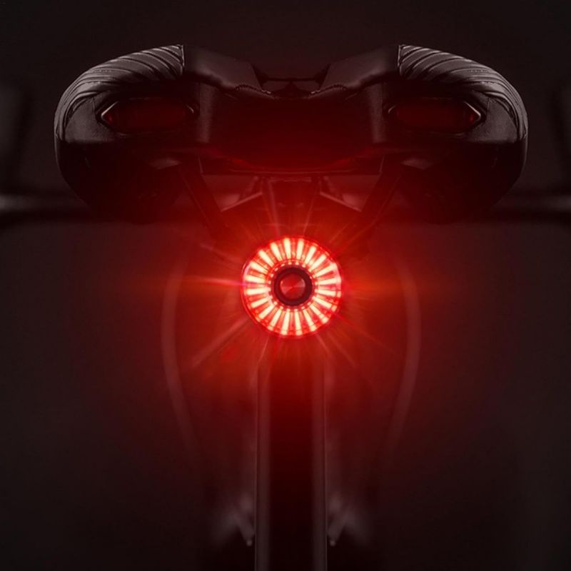 Luce Posteriore Bici Smart LED con Sensore Freno, Impermeabile Ricaricabile USB per Sicurezza Ciclismo.