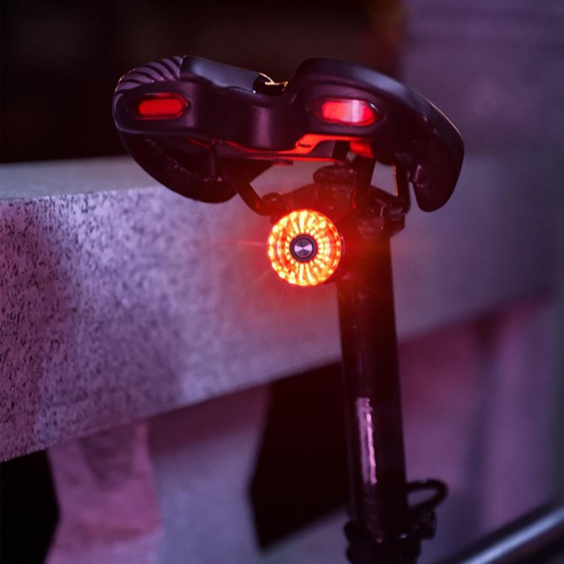 Luce Posteriore Bici Smart LED con Sensore Freno, Impermeabile Ricaricabile USB per Sicurezza Ciclismo.