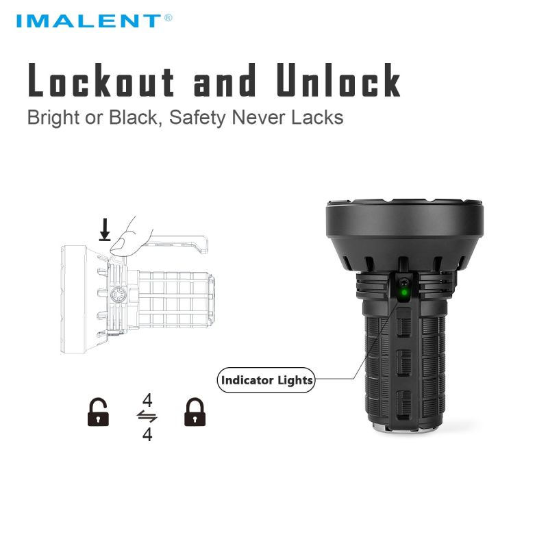IMALENT SR16 Torcia LED Ultra Potente 55000 Lumen, Fascio Lungo 1715m. Ideale per Outdoor!