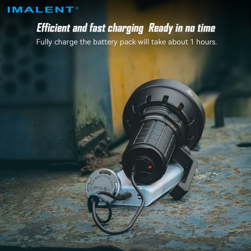 IMALENT SR16 Torcia LED Ultra Potente 55000 Lumen, Fascio Lungo 1715m. Ideale per Outdoor!