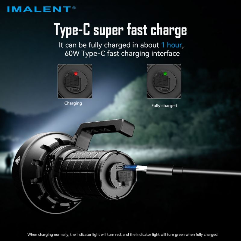 IMALENT SR16 Torcia LED Ultra Potente 55000 Lumen, Fascio Lungo 1715m. Ideale per Outdoor!