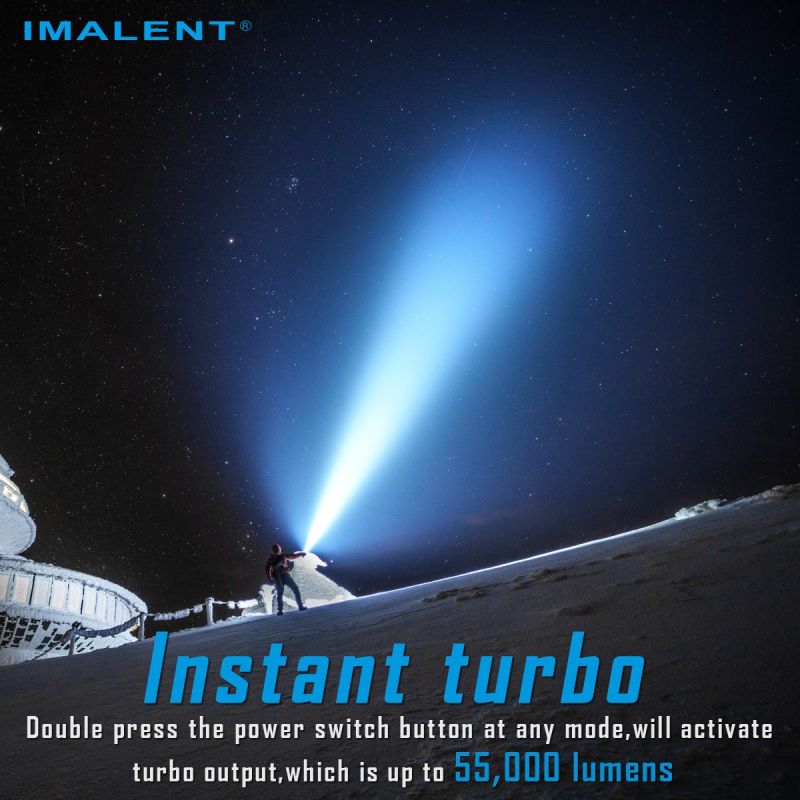 IMALENT SR16 Torcia LED Ultra Potente 55000 Lumen, Fascio Lungo 1715m. Ideale per Outdoor!