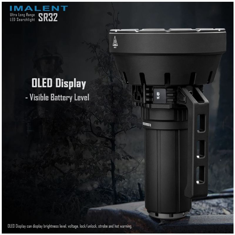 Torcia Potente IMALENT SR32 120000 Lumen per Illuminazione Outdoor e Sopravvivenza Torcia a Lunga Durata con Distanza Fascio 2080 Metri e Design Innovativo Torcia Ricaricabile
