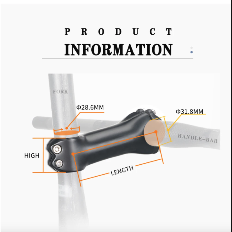 Attacco manubrio bicicletta TOSEEK 28.6-31.8mm leggero e durevole in alluminio e carbonio angolo regolabile finitura nero opaco per appassionati di ciclismo e mountain biking