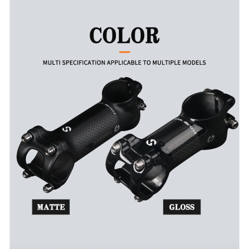 Attacco manubrio bicicletta TOSEEK 28.6-31.8mm leggero e durevole in alluminio e carbonio angolo regolabile finitura nero opaco per appassionati di ciclismo e mountain biking