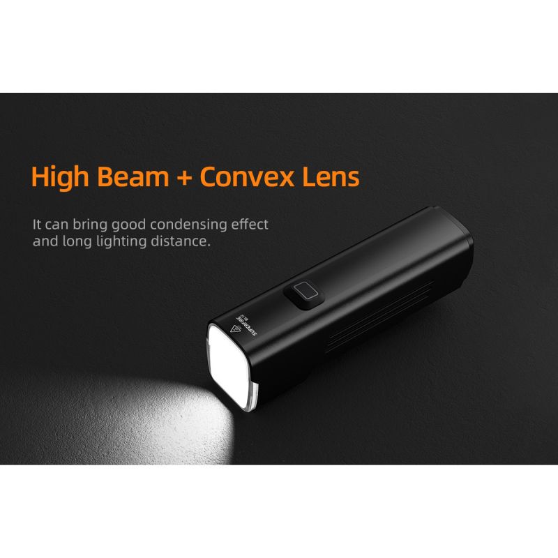 SUPERFIRE BL12 1300LM Luce anteriore per bicicletta Ricaricabile USB 4800mAh LED Lampada frontale per bici Ciclismo