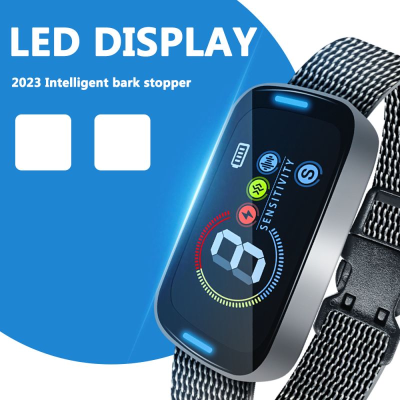 Collare Elettrico Intelligente Antiabbaio T012 con Tecnologia Ultrasuoni Soluzione Innovativa per Fermare Abbaiare Cani Benessere Canino e Controllo Abbaiamento Efficace