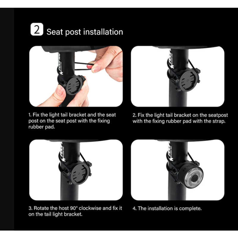 TOWILD TL03Pro Luce Posteriore Bicicletta LED con Sensore di Frenata Intelligente e Flash a Sette Colori Plastica ABS Resistente per Sicurezza e Visibilità Massima
