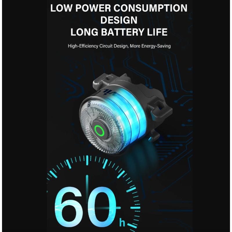 TOWILD TL03Pro Luce Posteriore Bicicletta LED con Sensore di Frenata Intelligente e Flash a Sette Colori Plastica ABS Resistente per Sicurezza e Visibilità Massima