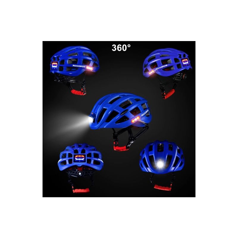 ROCKBROS Casco ciclismo ultraleggero con ricarica USB e protezione rete insetti ideale per MTB e ciclismo urbano certificazione CE accessori bici confortevoli e sicuri