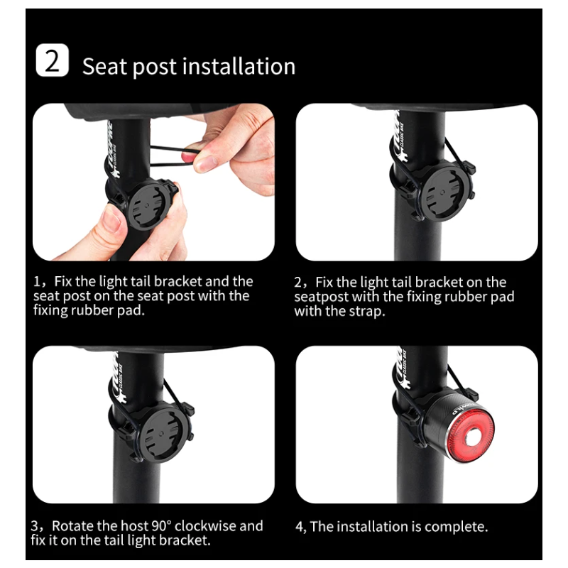 Luce posteriore bicicletta TOWILD TL05 con rilevamento freni automatico LED impermeabile IPX6 batteria 100 ore ricarica USB accessori ciclismo sicurezza MTB e bici da corsa
