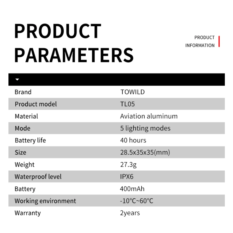 Luce posteriore bicicletta TOWILD TL05 con rilevamento freni automatico LED impermeabile IPX6 batteria 100 ore ricarica USB accessori ciclismo sicurezza MTB e bici da corsa
