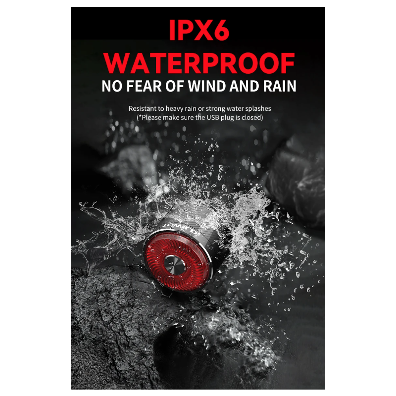 Luce posteriore bicicletta TOWILD TL05 con rilevamento freni automatico LED impermeabile IPX6 batteria 100 ore ricarica USB accessori ciclismo sicurezza MTB e bici da corsa