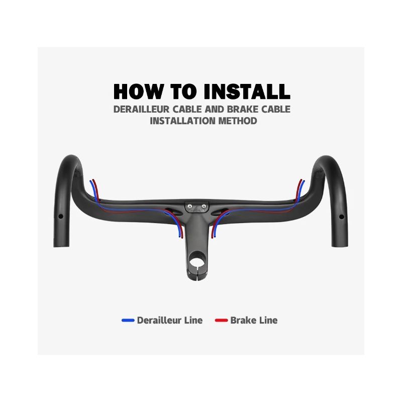 TOSEEK TR5500 attacco manubrio bici da strada design aerodinamico in fibra di carbonio ultra leggero finitura nero opaco parti ciclismo premium per prestazioni robuste su strada