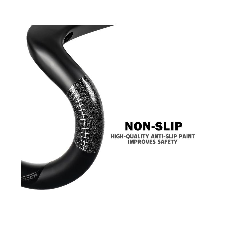 TOSEEK TR5500 attacco manubrio bici da strada design aerodinamico in fibra di carbonio ultra leggero finitura nero opaco parti ciclismo premium per prestazioni robuste su strada