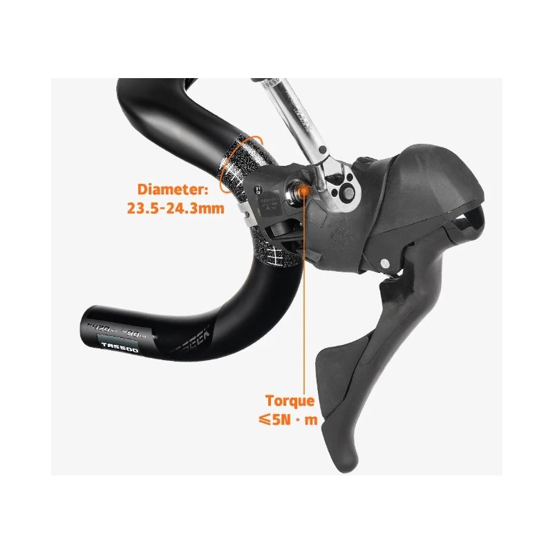 TOSEEK TR5500 attacco manubrio bici da strada design aerodinamico in fibra di carbonio ultra leggero finitura nero opaco parti ciclismo premium per prestazioni robuste su strada