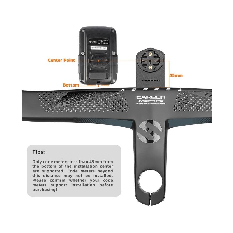 TOSEEK TR5500 attacco manubrio bici da strada design aerodinamico in fibra di carbonio ultra leggero finitura nero opaco parti ciclismo premium per prestazioni robuste su strada