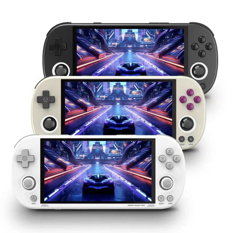 Trimui Smart Pro Console di gioco portatile vintage con display IPS HD 4 96 pollici batteria a lunga durata gioco wireless retro per gamer di tutte le età e sistema Linux Open Source
