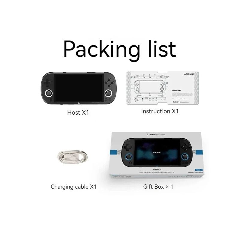 Trimui Smart Pro Console di gioco portatile vintage con display IPS HD 4 96 pollici batteria a lunga durata gioco wireless retro per gamer di tutte le età e sistema Linux Open Source