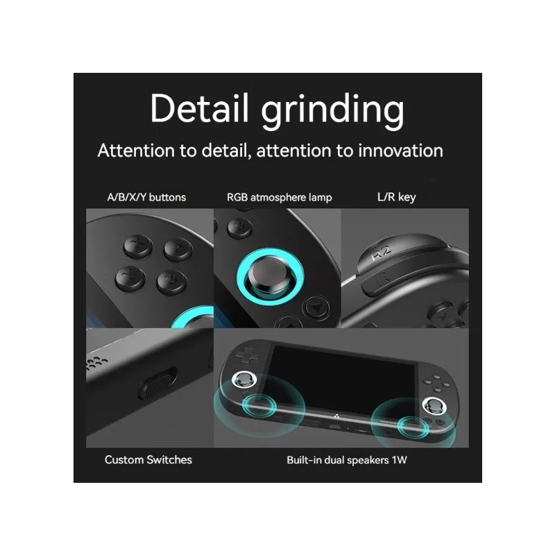 Trimui Smart Pro Console di gioco portatile vintage con display IPS HD 4 96 pollici batteria a lunga durata gioco wireless retro per gamer di tutte le età e sistema Linux Open Source