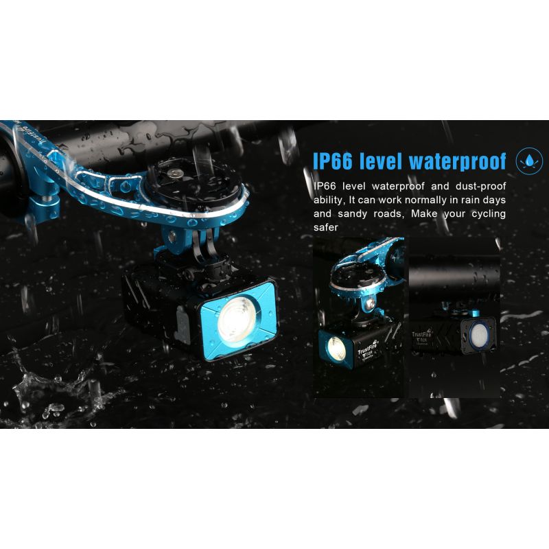 TrustFire D2R Luce Anteriore per Bicicletta 450LM Impermeabile IP66 e Durevole Luce per Bici Ricaricabile Tipo-C Perfetta per Ciclismo Urbano e Mountain Bike