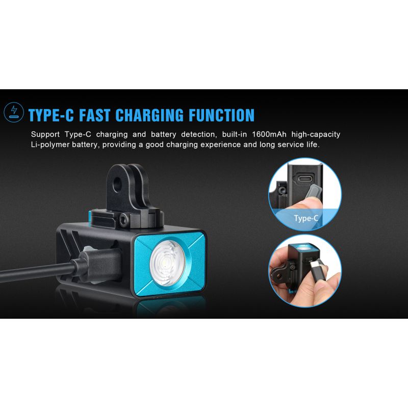 TrustFire D2R Luce Anteriore per Bicicletta 450LM Impermeabile IP66 e Durevole Luce per Bici Ricaricabile Tipo-C Perfetta per Ciclismo Urbano e Mountain Bike