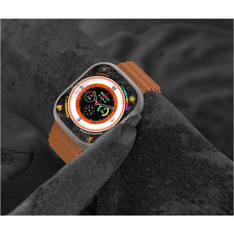 Smart Watch Ultra 9 49mm, Bluetooth, NFC, Chiamate, Bussola GPS, IP68, Tracker Percorso