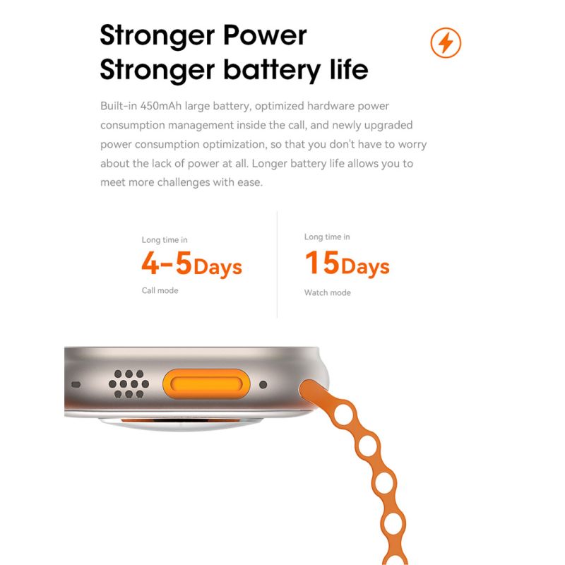 Smart Watch Ultra 9 49mm, Bluetooth, NFC, Chiamate, Bussola GPS, IP68, Tracker Percorso